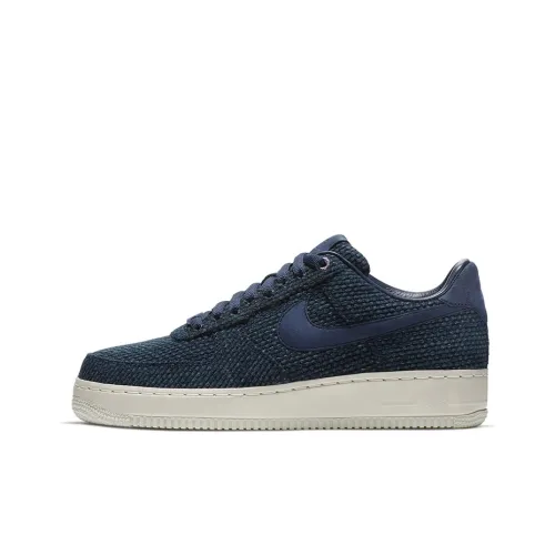 Nike Air Force 1 Slip-resistant Амортизация Устойчивость к истиранию Легкий Низкий Топ Скейтбординг Кроссовки Мужские Синий
