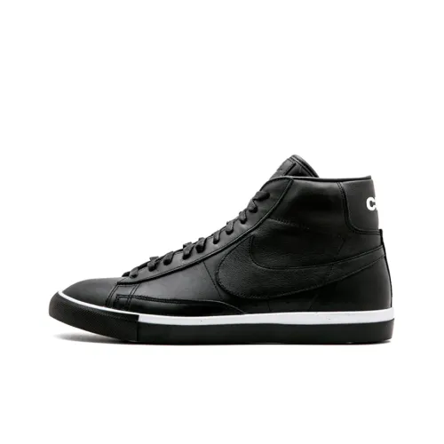 CDG x Nike Blazer High CDG Покрытие Slip-Resistant и Abrasion-Resistant Высокий Топ Скейтборд Кроссовки Unisex Черный Белый