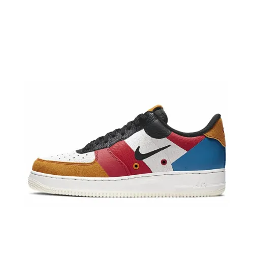 Nike Air FORCE 1 Non Slip Легкий Низкий Топ Кроссовки для скейтбординга Унисекс Многоцветный Пэчворк