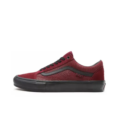 Vans Old Skool Collection Низкие Кроссовки для Скейтбординга Унисекс Темно-красный