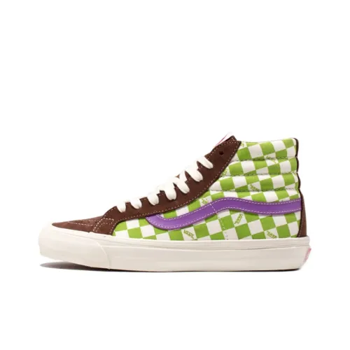 VANS SK8 L Высокие Кроссовки для скейтбординга Унисекс Коричневый Синий Зеленый