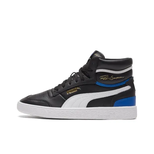 PUMA Ralph Sampson MID Аbrasion Resistant MID Топ Скейтборд Кроссовки Унисекс Черный Белый