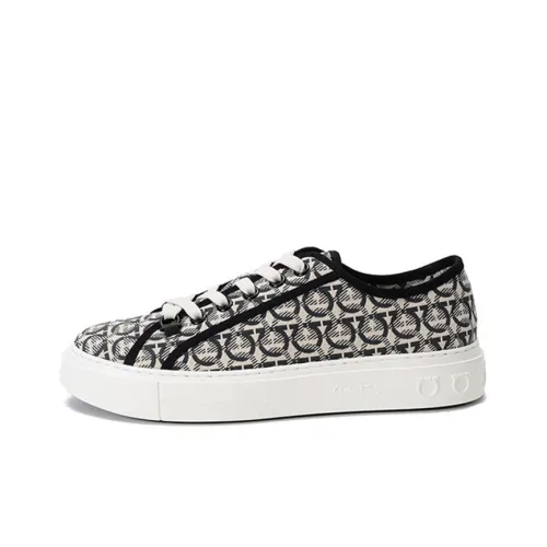 Ferragamo Gancini Low Top Canvas Shoes Men's