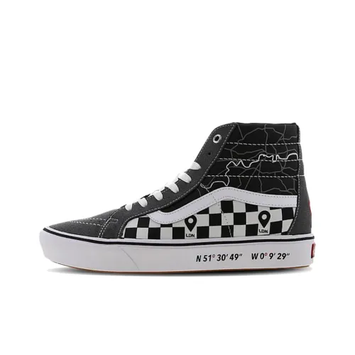 Vans SK8 London High Top Скейтборд Кроссовки Унисекс Черно-Белая Шахматка