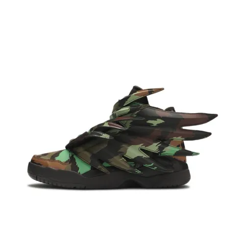 Adidas Originals JS Jeremy Scott Wings 3,0 Low Топ Скейтборд Кроссовки Унисекс Армейский зеленый камуфляж