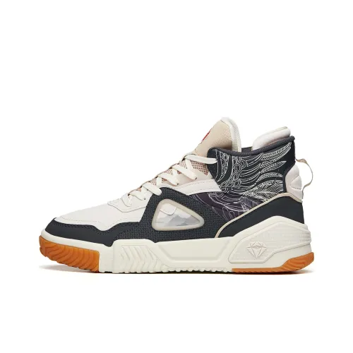 ANTA Life Collection Покрытие Термическое Износостойкое Дышащие Высокие Кроссовки для Скейтбординга Мужские Бежевый Желтый Черный