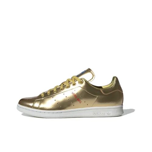 Adidas Originals Stan Smith Low Топ Кроссовки для скейтбординга Унисекс Жидкое золото