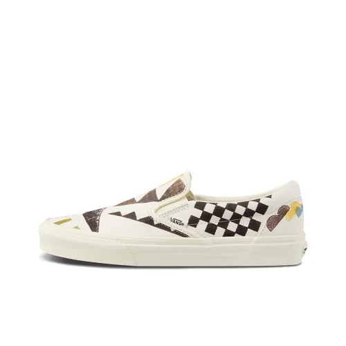 MoMA x VANS Slip On Series Low Skateboard Shoes Унисекс Ecru