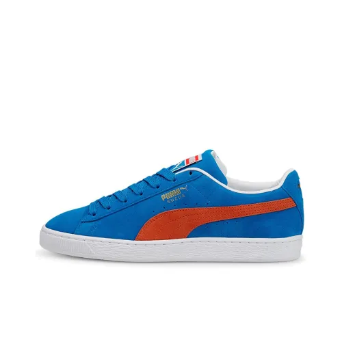 PUMA Suede Classic XXI Легкий Низкий Топ Скейтборд Кроссовки Мужские Синий Красный Белый