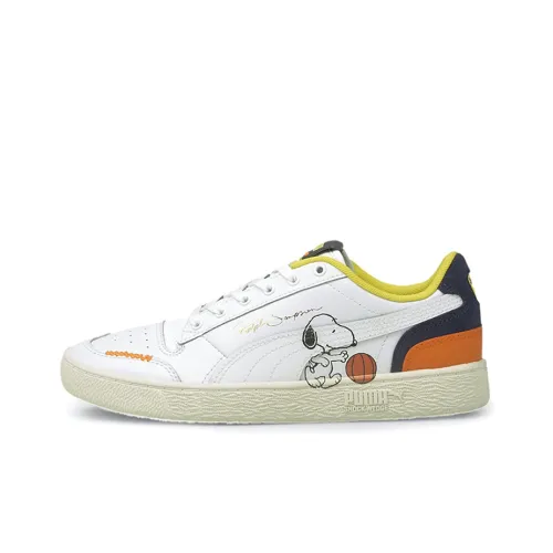 Peanuts X PUMA Ralph Sampson Низкие Кроссовки для скейтбординга Унисекс Белый Оранжевый Черный