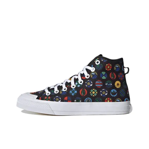 Craig Karl x Adidas Originals NIZZA Series Hi Rf Коллаборация Высокие Кроссовки для скейтбординга Унисекс Черный Белый