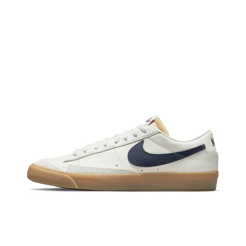 Nike Blazer Low Топ Скейтборд Кроссовки Мужские Бежевый Белый Синий