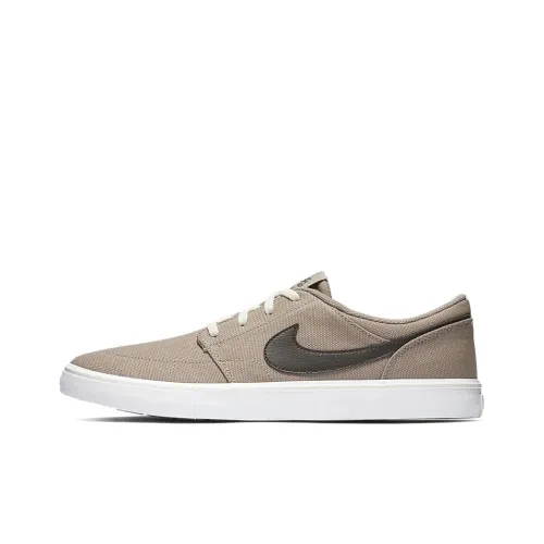 Nike SB Portmore II Solar CNVS Low Скейтборд Кроссовки Унисекс Камень Коричневый