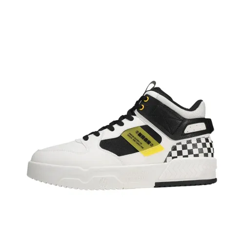 361° Низкий топ Зимние утепленные скейтбордические кроссовки Мужские Белый Черный