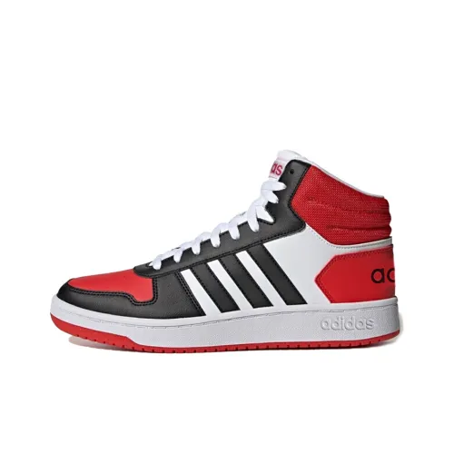 Adidas Neo Hoops 2,0 MID Противоскользящие Устойчивые к истиранию MID Топ Скейтборд Кроссовки Мужские Черные