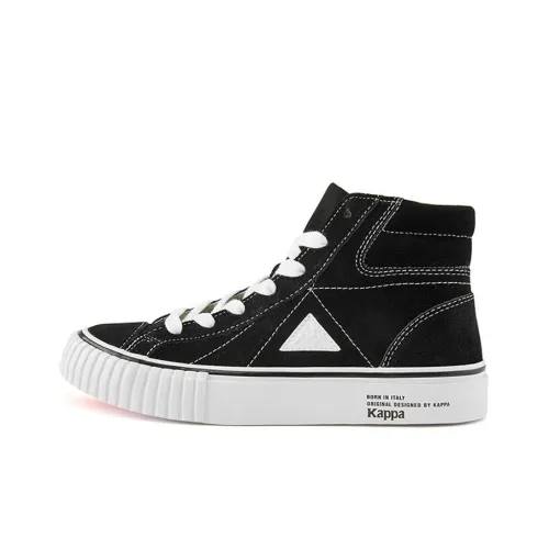 KAPPA Slip-resistant Abrasion-resistant High Top Skateboard Shoes Women's Black Кроссовки KAPPA с противоскользящим и износостойким высоким верхом для скейтбординга женские черные