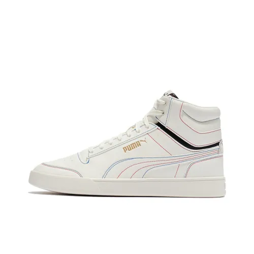 PUMA Shuffle MID Легкий Покрытие MID Топ Скейтборд Кроссовки Унисекс Экрю