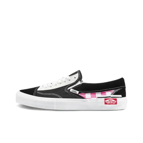 Vans Slip On Series Low Топ Скейтборд Кроссовки Унисекс Черный Белый