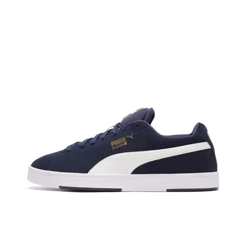 PUMA Suede Износостойкий и Легкий Низкий Топ Скейтборд Кроссовки Мужские Синие Белые