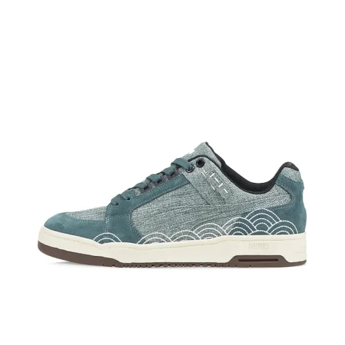 PUMA Slipstream Lo Sashiko Low Скейтборд Кроссовки Унисекс Синие Белые