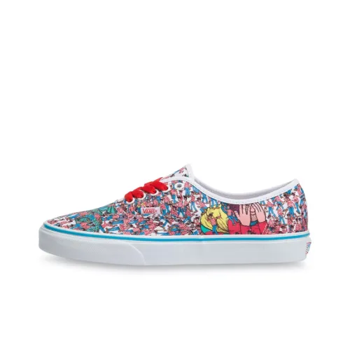 WHERE'S WALDO x VANS Аутентичный Searching For WALLY Низкие Кроссовки для скейтбординга Унисекс Красный