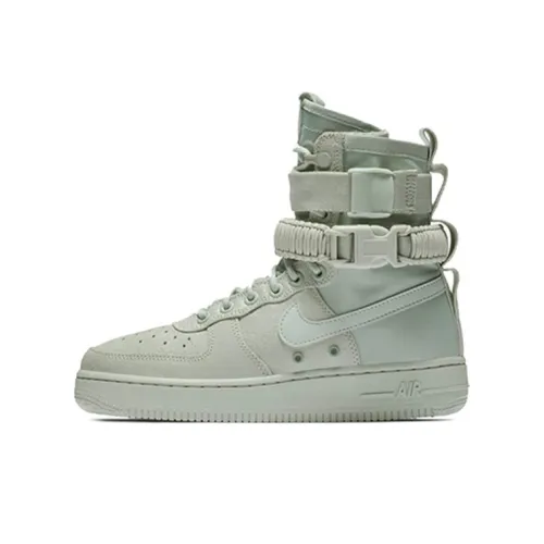 Nike Air FORCE 1 Air Force 1 Легкий Покрытие Высокие Кроссовки для скейтбординга Женские Свет Серебряный