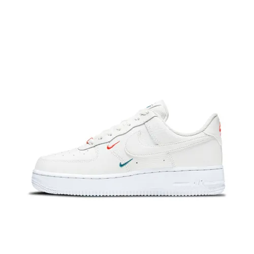 Nike Air FORCE 1 Low Топ Скейтборд Кроссовки Женские Белый Оранжевый Синий