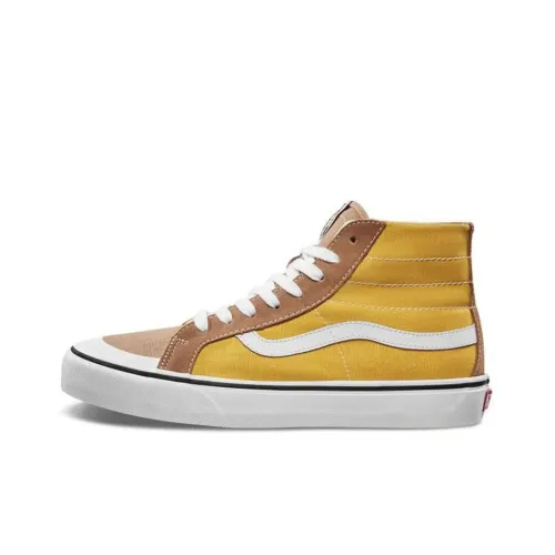 VANS SK8 138 Decon SF Высокие Кроссовки для скейтбординга Унисекс Коричнево-желтые