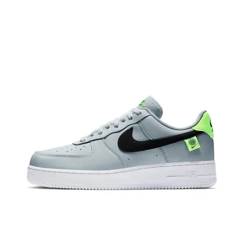 Nike Air FORCE 1 'Worldwide' Покрытие Slip-Resistant Низкий Топ Скейтборд Кроссовки Мужские Серый Зеленый
