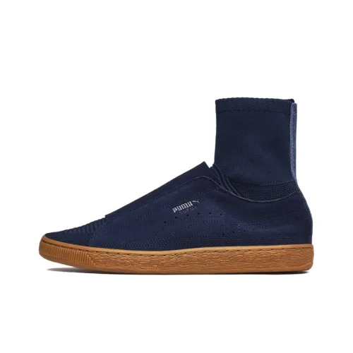 PUMA Suede Classic X PUMA Замша Дышащий Баланс Легкий Покрытие Высокий Топ Скейтбординг Кроссовки Мужские Морской Синий