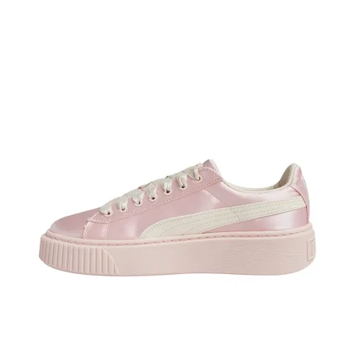 PUMA BASKET PLATFORM Tween Термический Легкий Верх Низкие Кроссовки для скейтбординга Женские Розовые