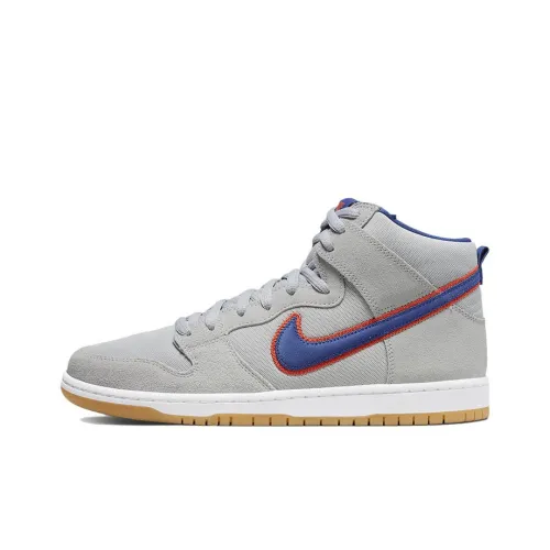 Nike Dunk SB PRM 'New York Mets' Высокие Кроссовки для скейтбординга Unisex Серый Синий