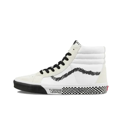 VANS SK8 Graffiti Легкие Высокие Кроссовки для Скейтбординга Унисекс Ecru