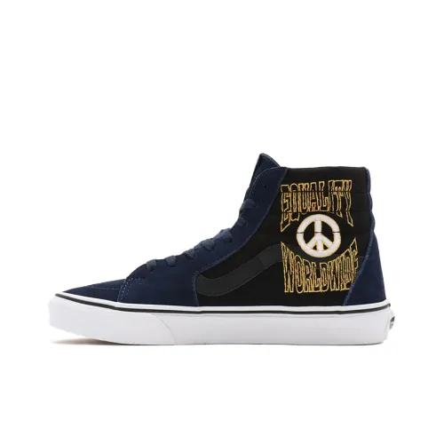 VANS SK8 High Топ Скейтборд Кроссовки Унисекс Синий Черный