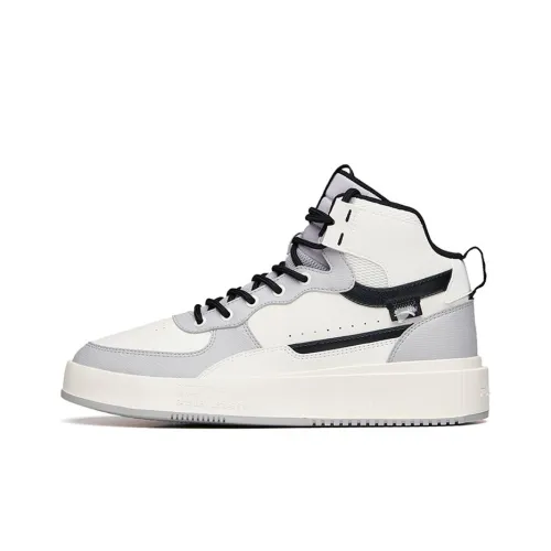 ANTA Противоскользящие Износостойкие Высокие Кроссовки для скейтбординга Мужские Белые Серые