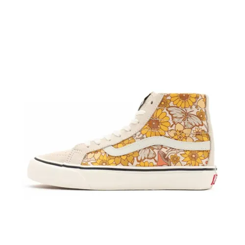 Vans SK8 38 Decon SF 'Trippy Цветочный' Высокие Кроссовки для скейтбординга Унисекс Белый Желтый