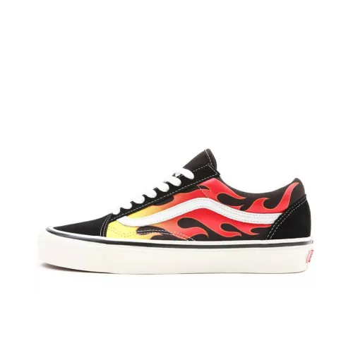Vans Old Skool Collection Низкие Кроссовки для Скейтбординга Унисекс Черные Красные