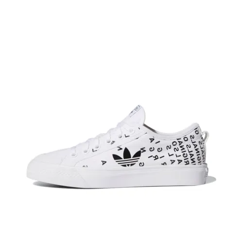 Adidas Originals NIZZA Trefoil Non Slip Легкий Низкий Топ Скейтборд Кроссовки Женские Белые Черные