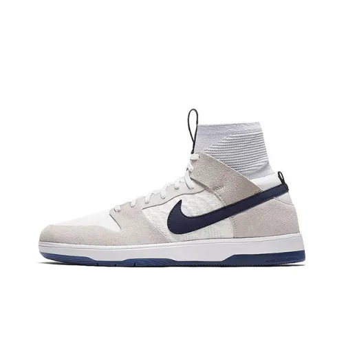 Nike Dunk SB Elite Cyrus Bennett Slip-resistant Lightweight High-top Skateboard Shoes Men's White Blue Gray