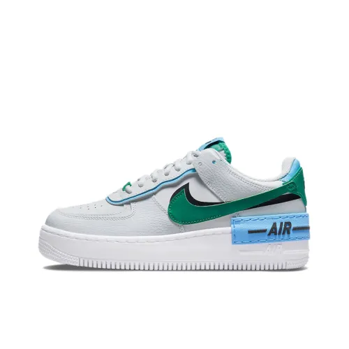 Nike Air Force 1 Shadow Slip-on Устойчивый к истиранию Низкий Топ Скейтбординг Женские Белый Зеленый Синий