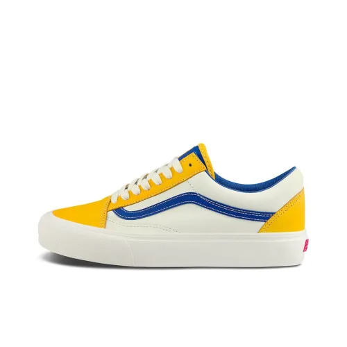VANS Old Skool Vlt LX Low Топ Скейтборд Кроссовки Унисекс Желтый Белый Синий
