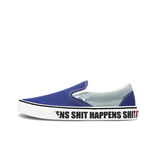 VANS Slip On Series Low Top Скейтборд Кроссовки Unisex Blue