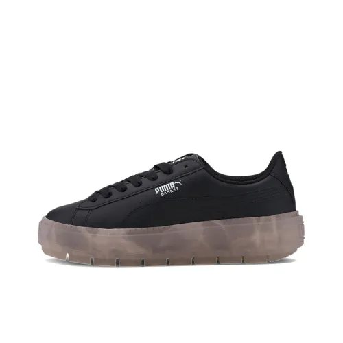 PUMA Platform Trace Легкий Низкий Топ Скейтборд Кроссовки Женские Черные