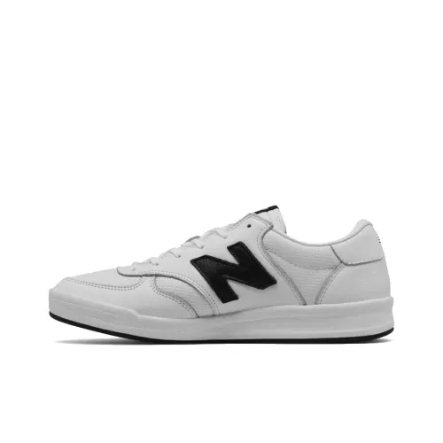 New Balance NB 300 Кожа Низкий Топ Скейтборд Кроссовки Унисекс Белый Черный