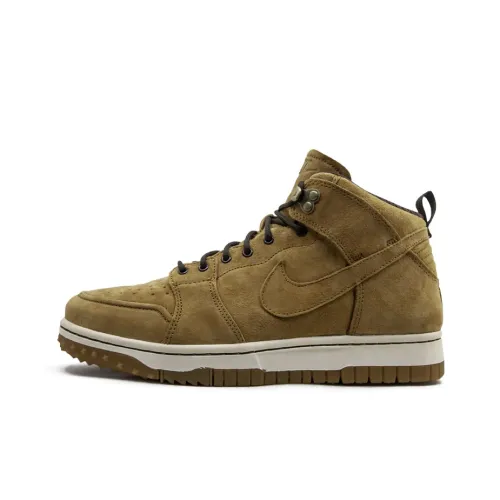 Nike Dunk CMFT WB Термический Устойчивый к износу и Покрытие Сопротивляющее абразивным воздействиям Высокие кроссовки для скейтбординга Мужской Пшеница