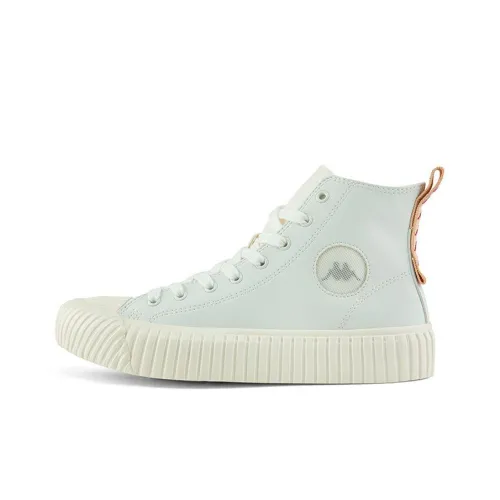 KAPPA Покрытие Slip-Resistant и Abrasion-Resistant Высокие Кроссовки для Скейтбординга Унисекс Жасминовый Белый