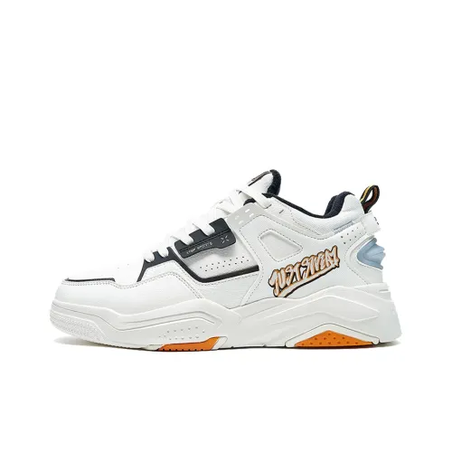 XTEP Баланс Устойчивый к истиранию Легкий Высокий Топ Скейтборд Кроссовки Мужские Белый Черный Оранжевый