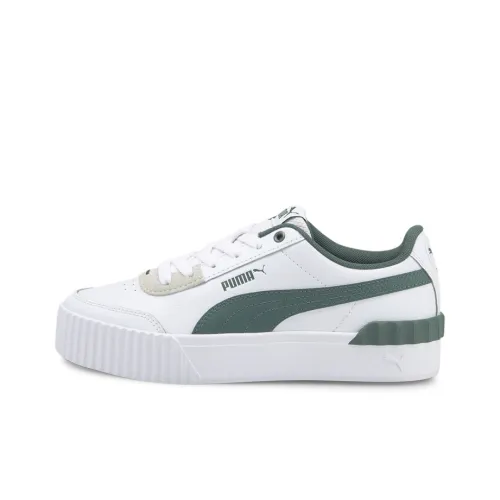 PUMA Carina Series Lift Low Топ Кроссовки для скейтбординга Женские Белые Зеленые