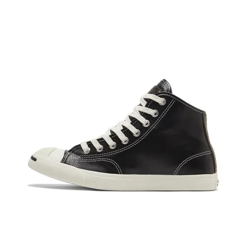 Конверс Jack Purcell LP Slip-Resistant Shock Absorbers High Top Скейтборд Кроссовки Unisex Черный Белый