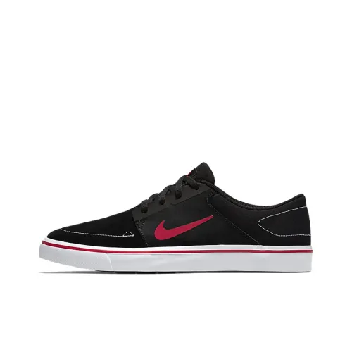 Nike SB Portmore Покрытие Slip-Resistant Низкие Кроссовки для Скейтбординга Мужские Черные Розовые Красные
